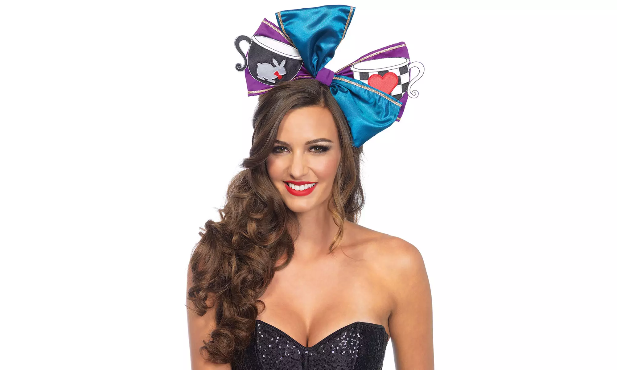 Leg Avenue Tea Party Multi Use Oversized Bow with Headband Cute Hair Accessory - Primary Image