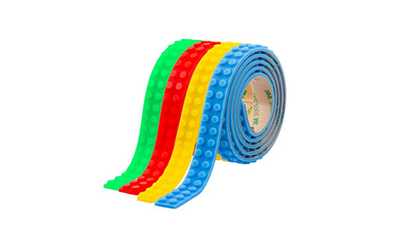 4 Rolls Building Block Tape Silicone Building Blocks Tape for Lego Toy