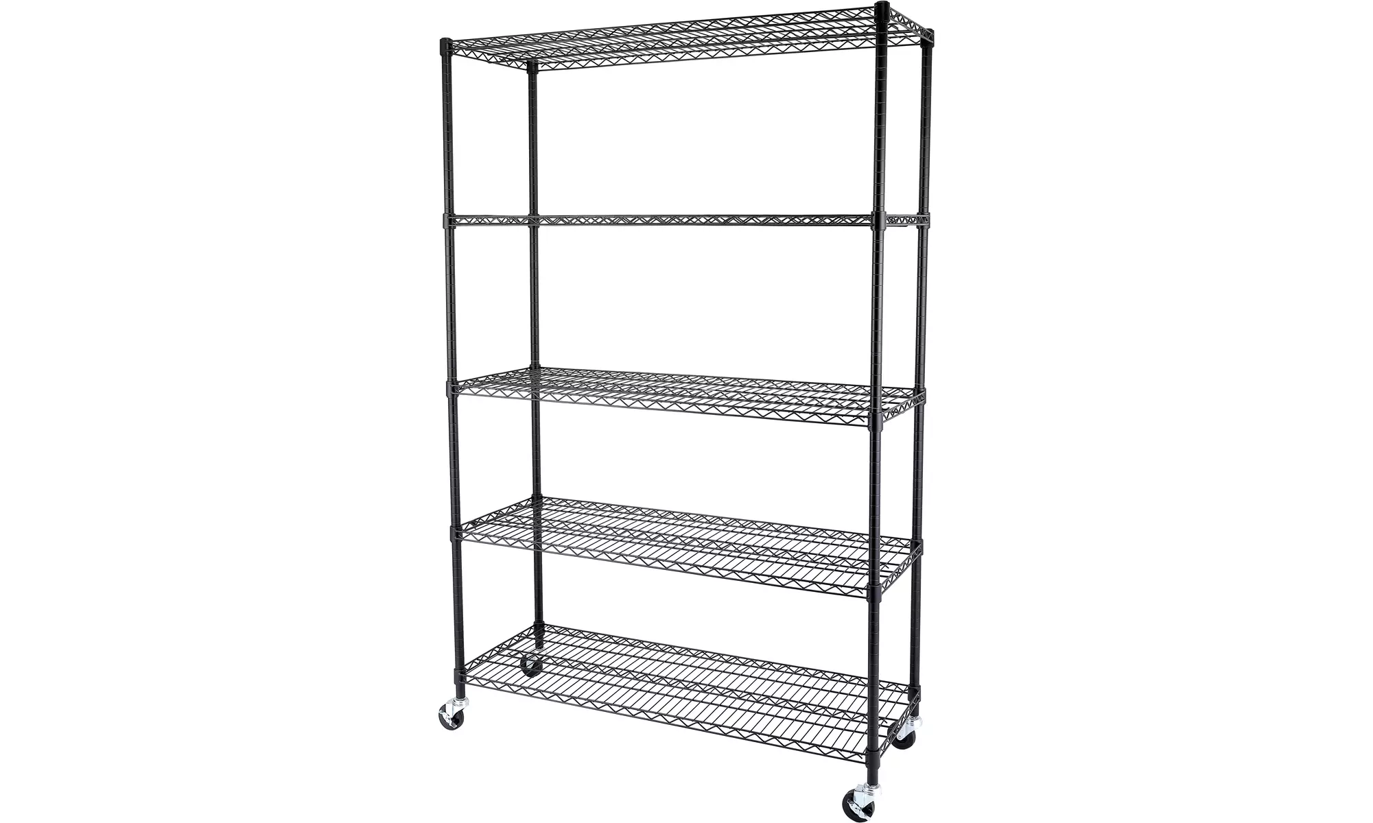Extra Wide 5 Tier Shelving Rack - 47.5"W x 17.75"D x 75"H - 3 Colors Available - Second Medium