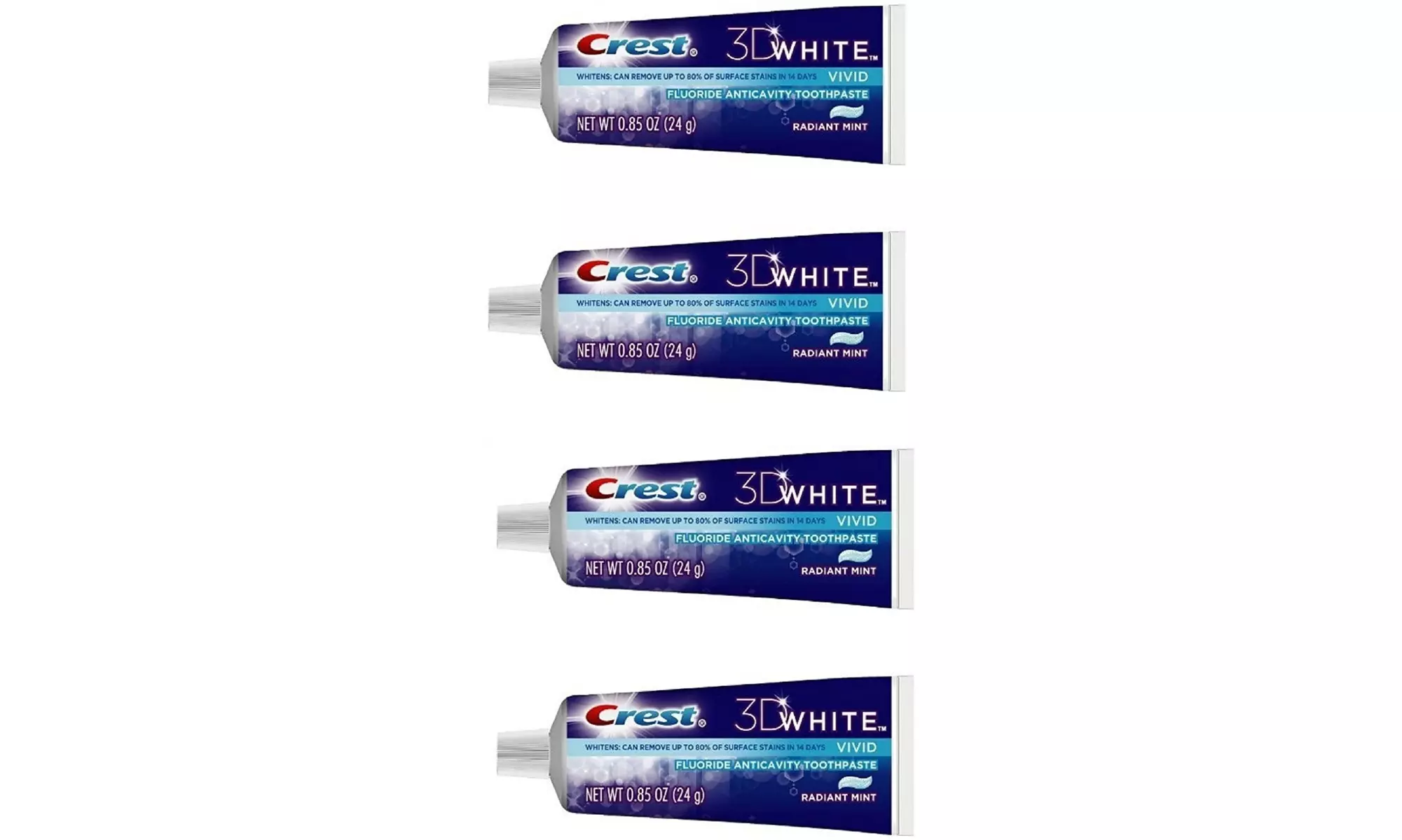 Crest 3D White Vivid Fluoride Anticavity Toothpaste Radiant Mint - Primary Image