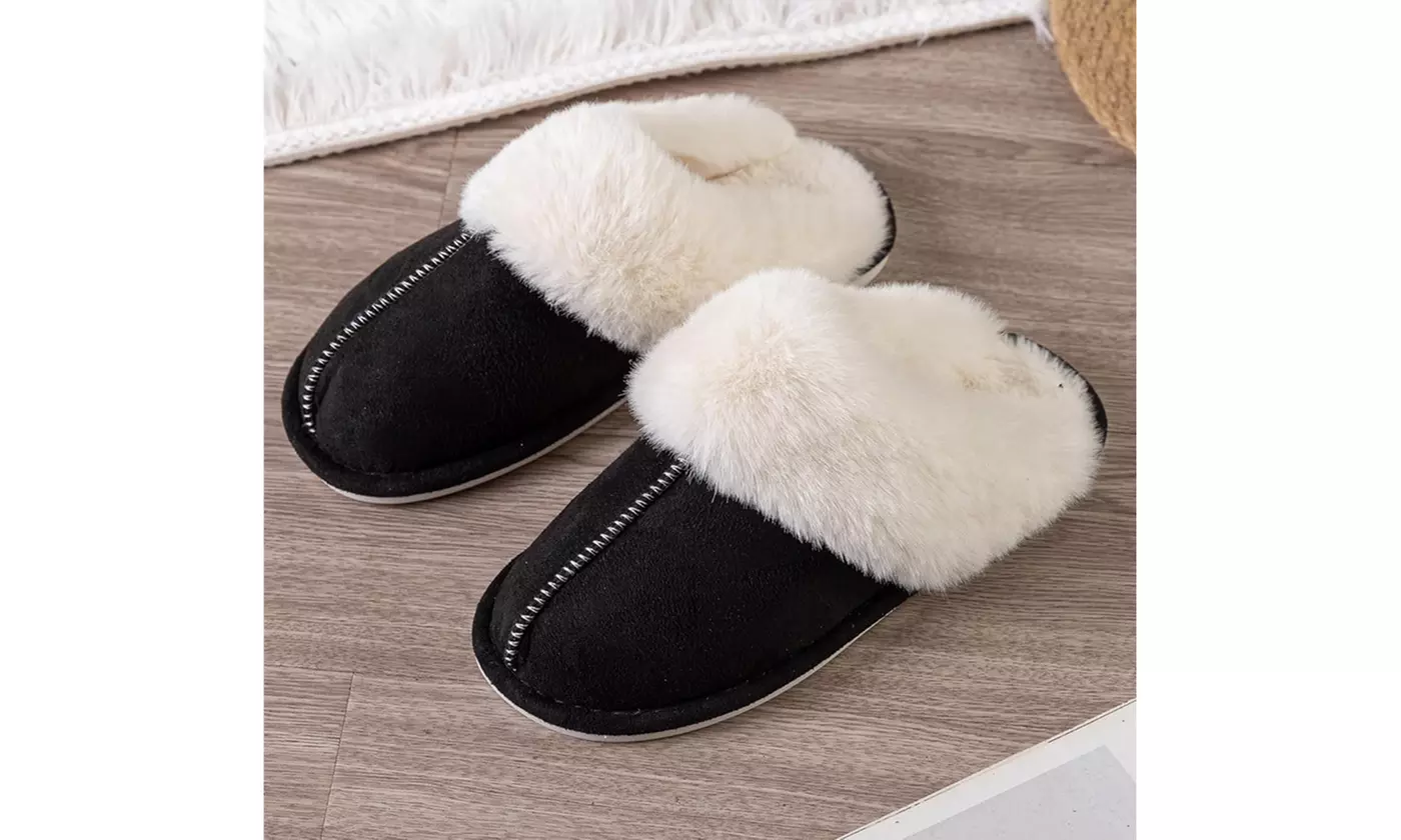 Womens Slipper with Memory Foam Fluffy Soft Warm Slip On House Slipper