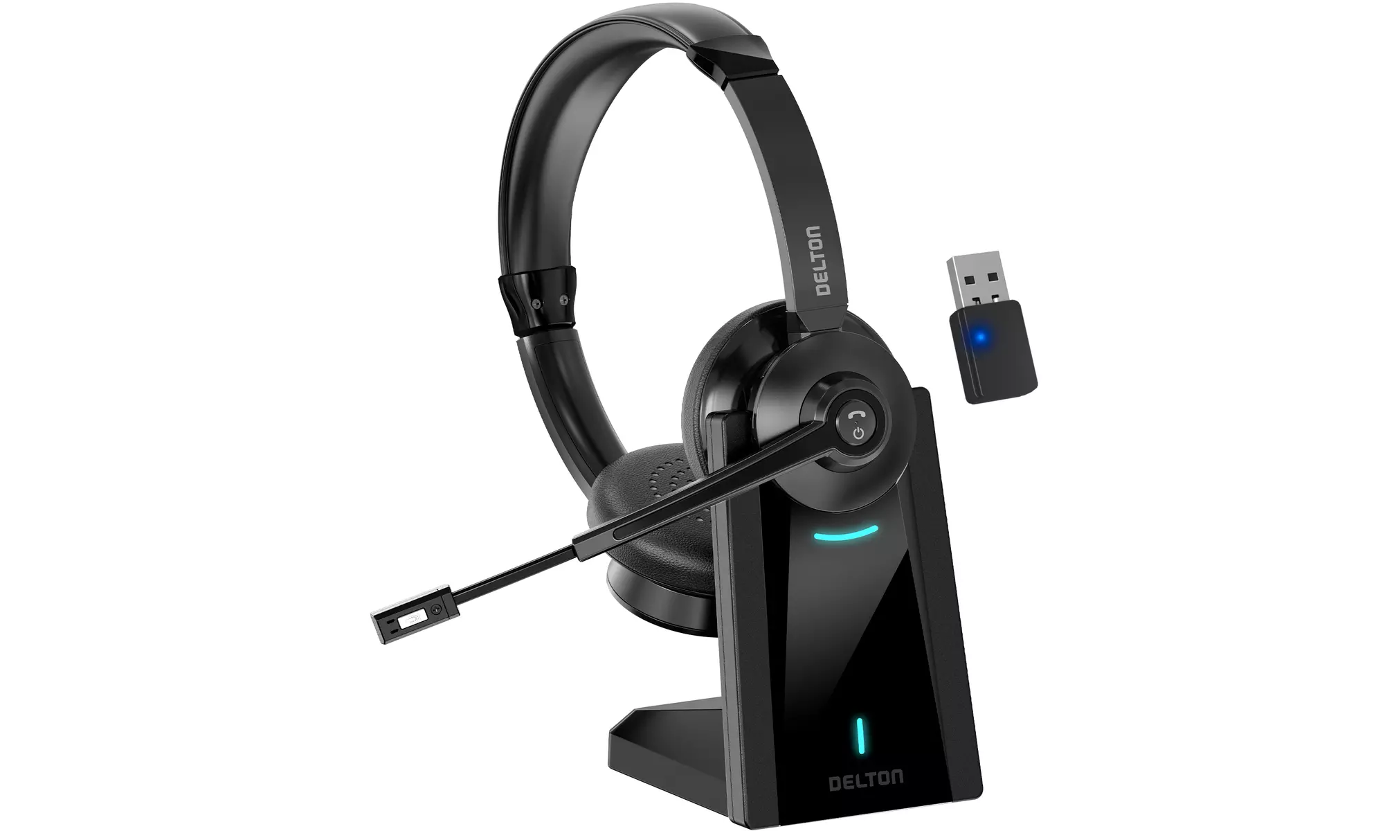 Delton 35X Wireless Noise-Canceling Headset USB Dongle Charging Dock - Primary Image