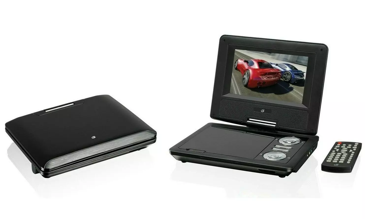 GPX PD701B 7-inch Portable Rechargeable DVD Player w/ Built-in Speakers & Remote - Primary Image