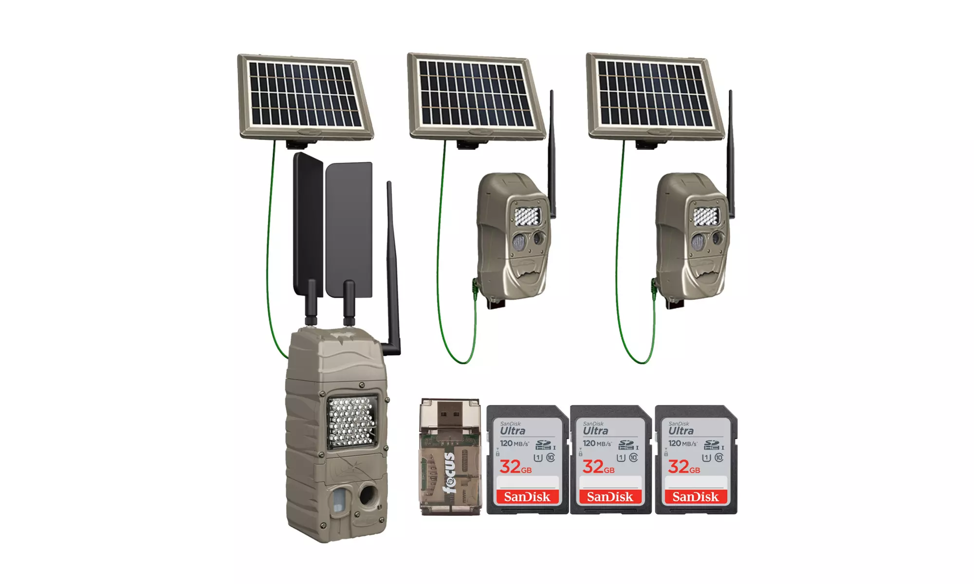 Cuddeback CuddeLink Starter Kit 2plus1 (VZW) w/3 Solar Power Bank,SD Card Bundle - Primary Image