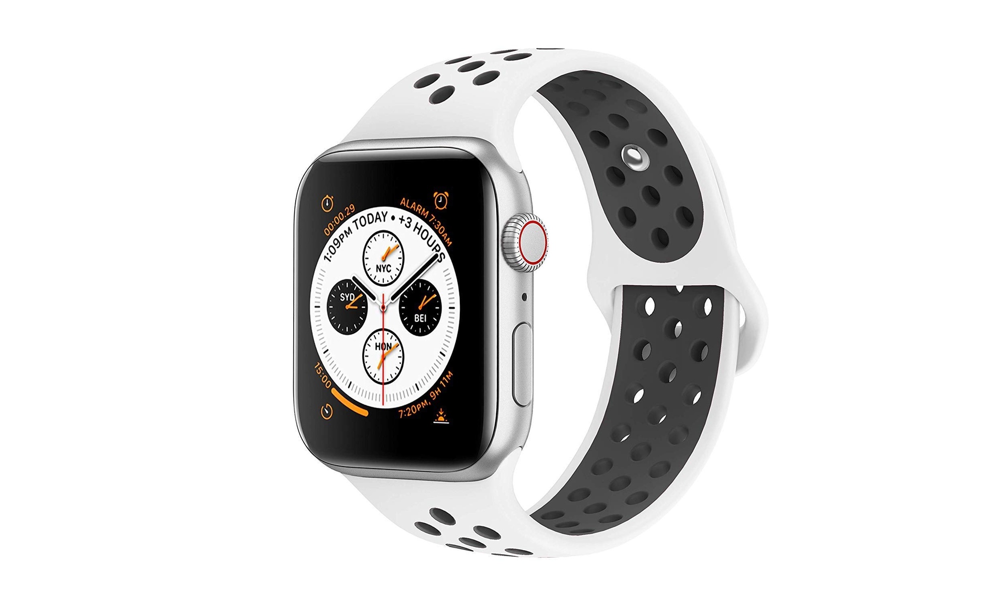 Sports Band Active Breathable Holes Rugged Replacement Strap for Apple Watch