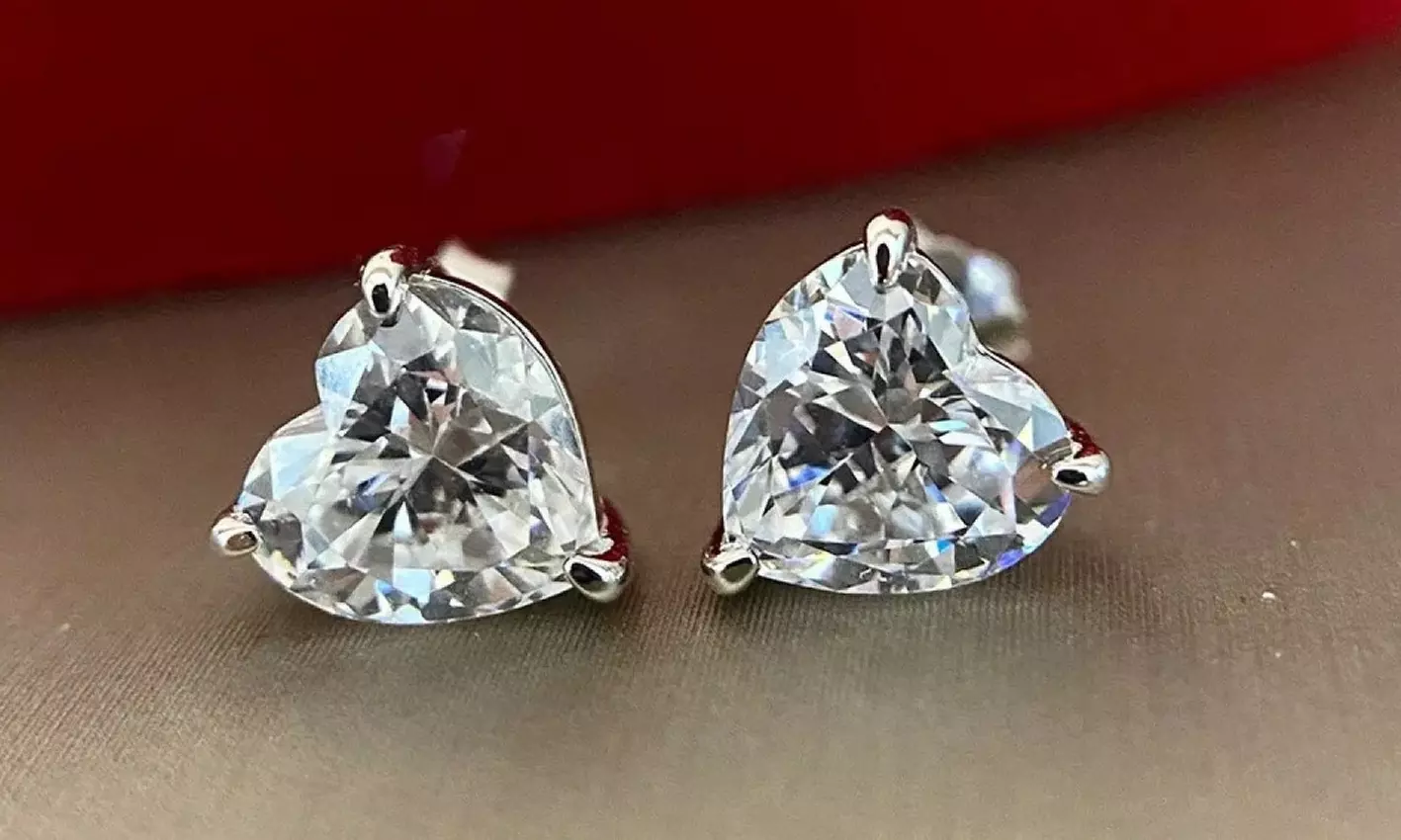 925 Sterling Silver Crystal Stud Earrings Made With Swarovski - Multiple Options