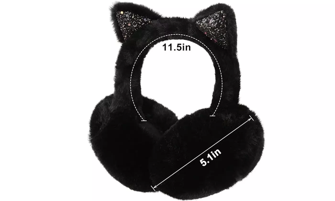 Fuzzy Cat Ear Winter Earmuffs - Multiple Options