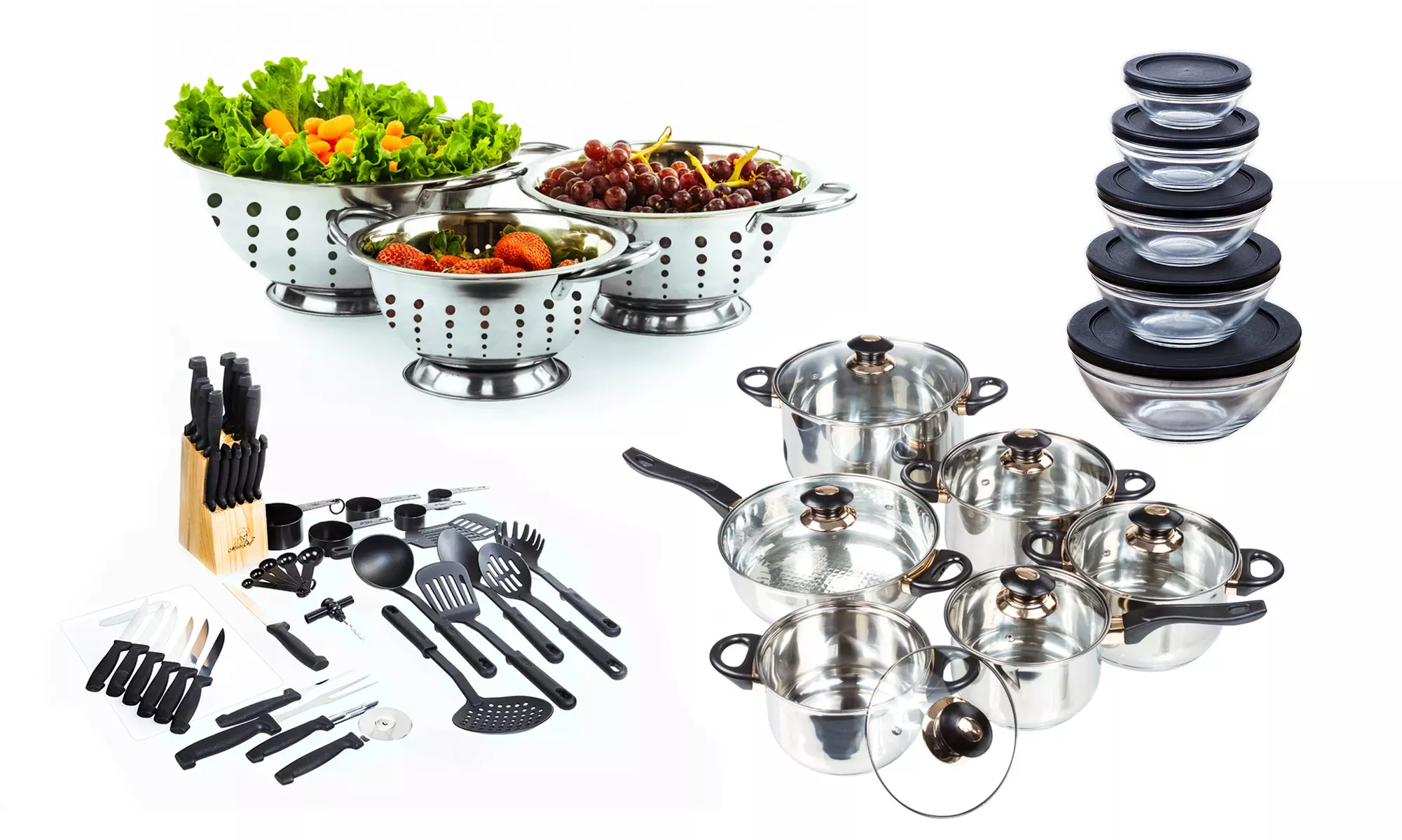 70 Piece Stainless Steel Cookware Starter Set - Second Medium