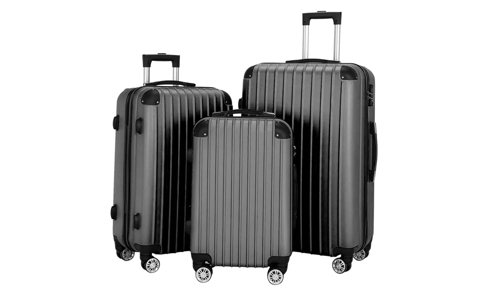 3 Piece Set Suitcase Hardside Spinner Lightweight Luggage with TSA Lock - Primary Image
