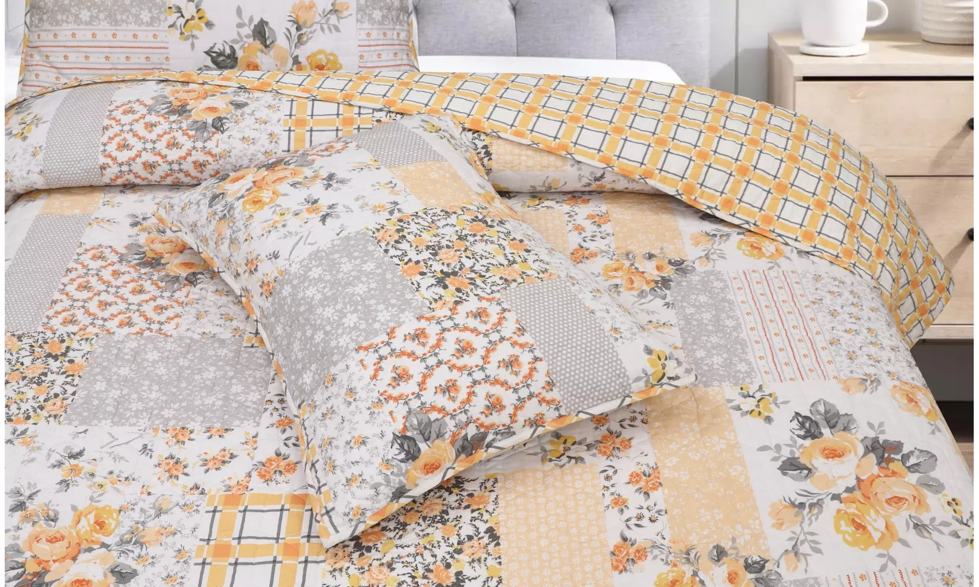 3 Piece Quilt Set Lightweight Bedspread with 2 Matching Pillow Shams Bedding Set