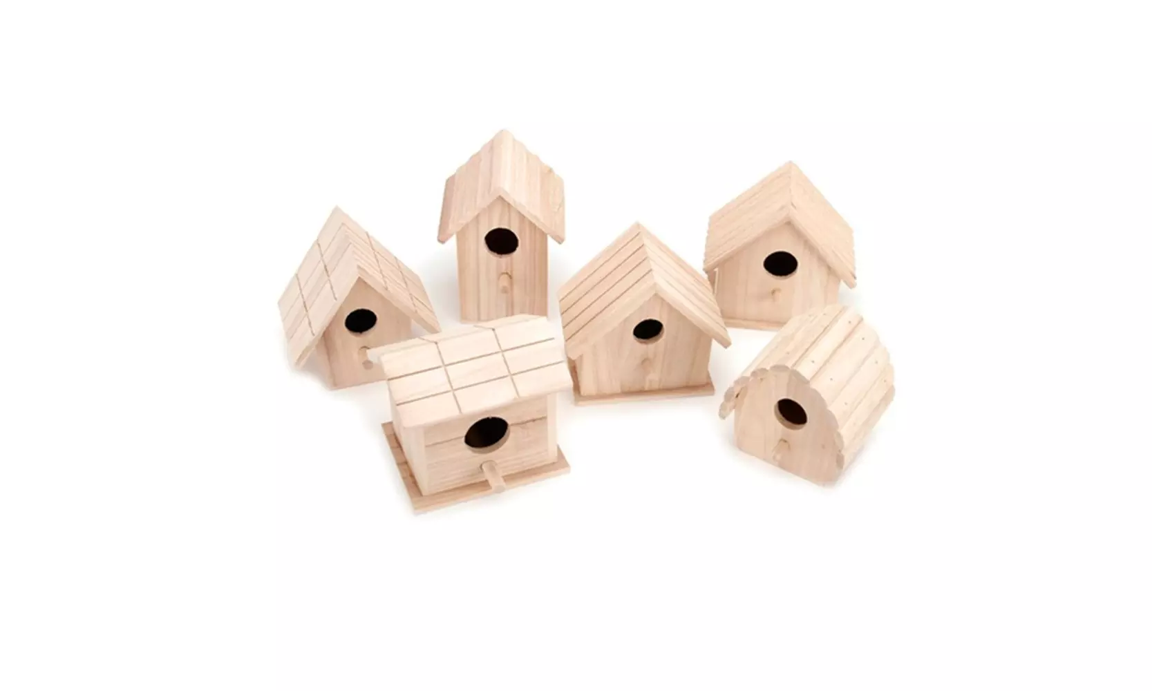 Wooden Birdhouse Garden Outdoor Decor Bird Cages Houses Paint Yourself - Primary Image