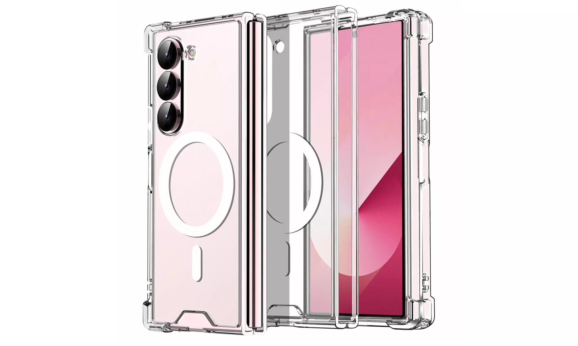 For Samsung Galaxy Z Fold 6 5G MagSafe Clear Case Shockproof Ultra Slim Cover - Primary Image