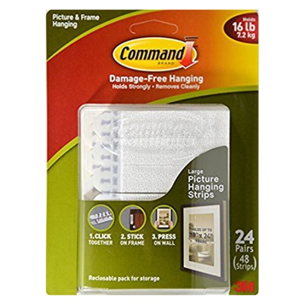 Command Picture Frame Hanging Strips Large 24 Pair Groupon