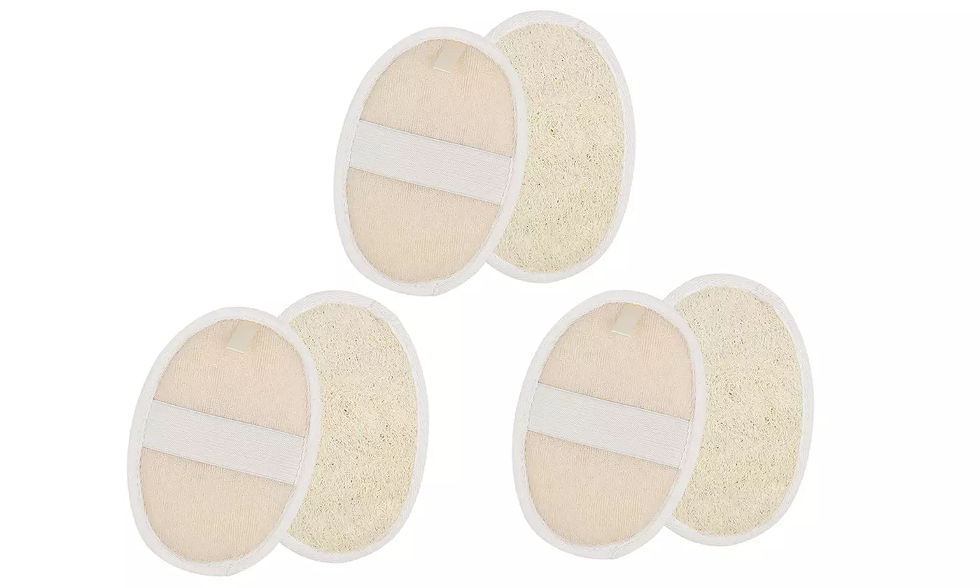  Exfoliating Loofah Pad Natural Face Luffa Body Sponge Scrubber Brush Bath Set