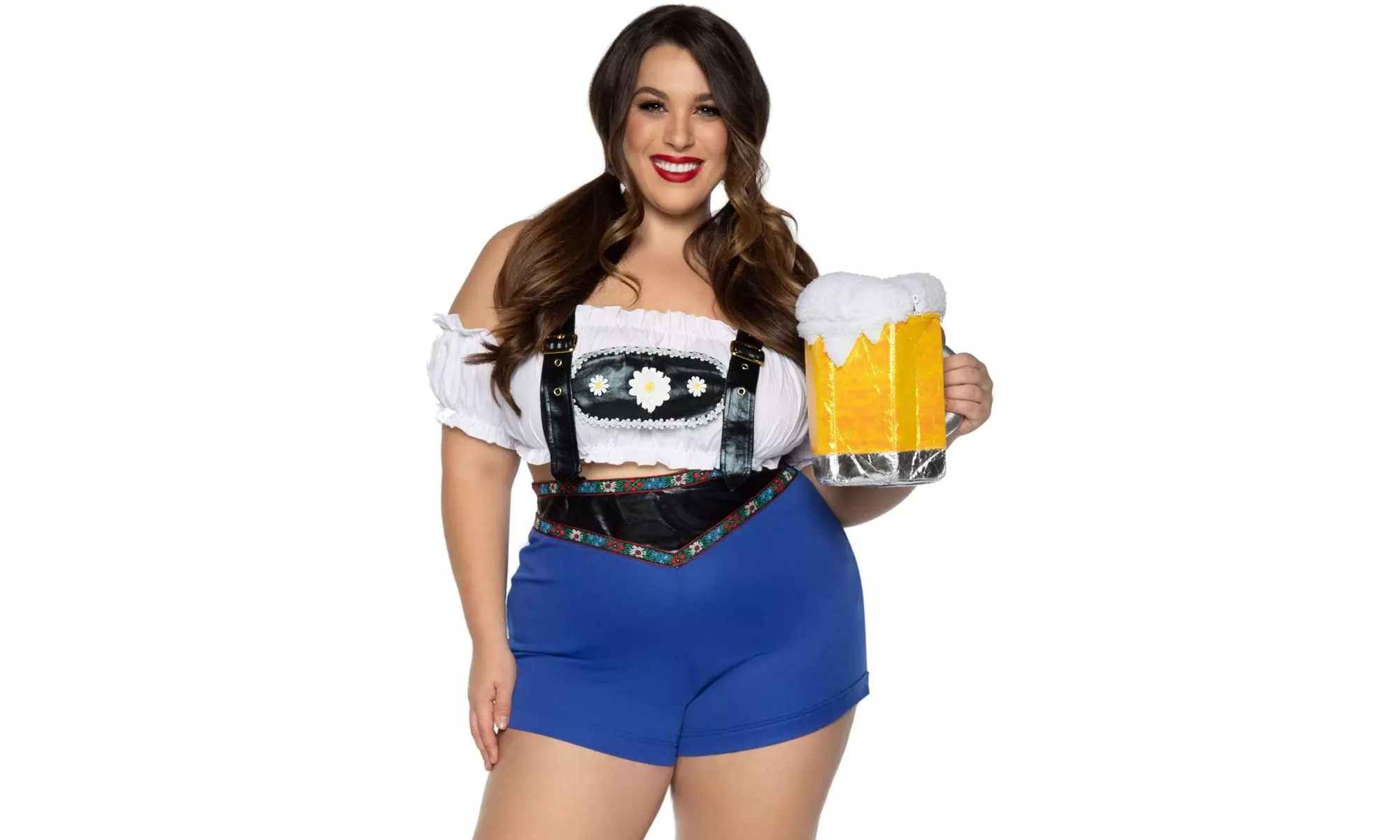 Leg Avenue Women's Plus Lederhosen Honey Costume - Primary Image