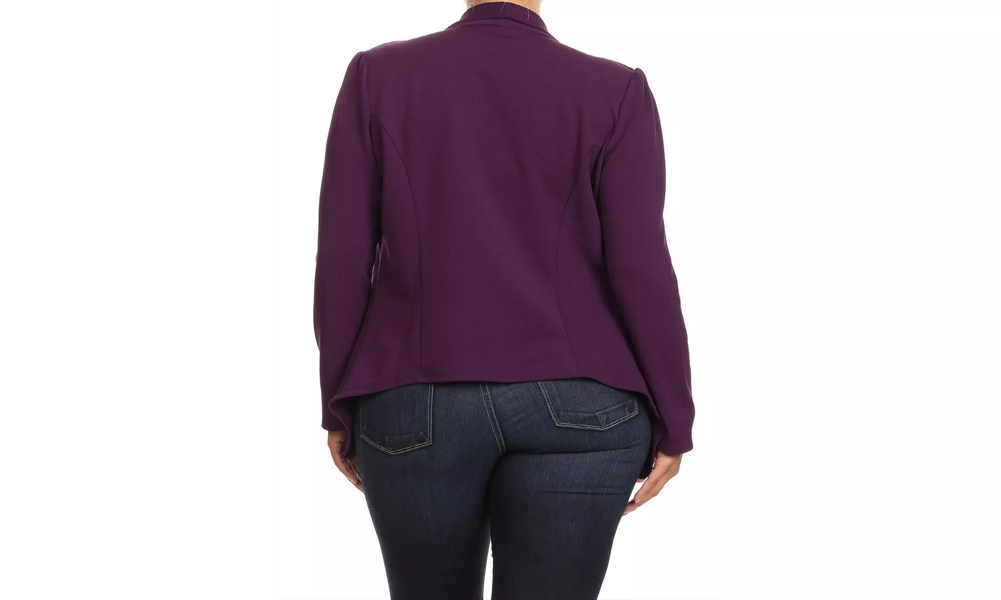 MOA Collection Womens Open Front Blazer with Plus Size