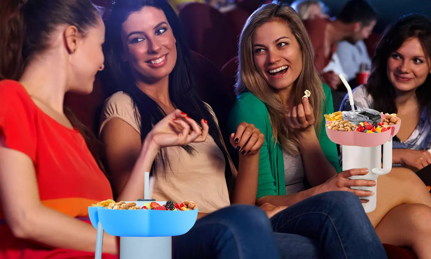 Silicone Reusable Stanley Cup Snack Tray for Stanley 40 Oz Tumbler