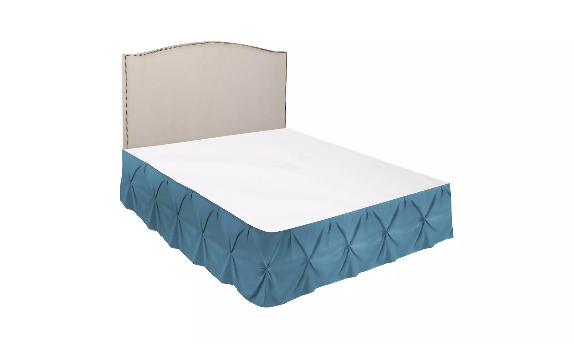 Nestl Pinch Pleat Bed Skirt - 14 inch Tailored Drop Pintuck Dust Ruffle