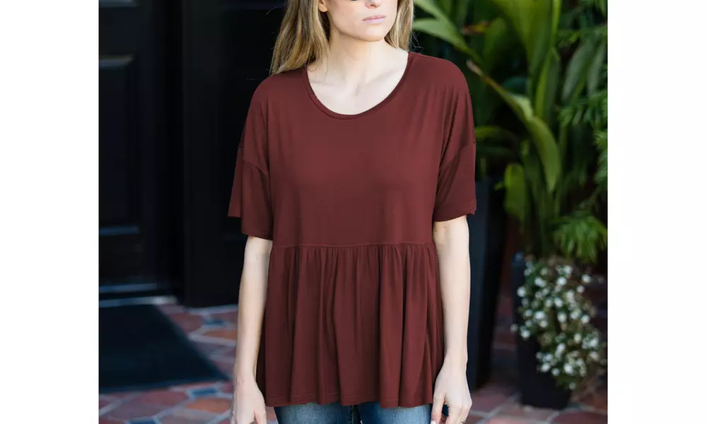 Reflection Women's Peplum Tee. Plus Sizes Available. - Second Medium