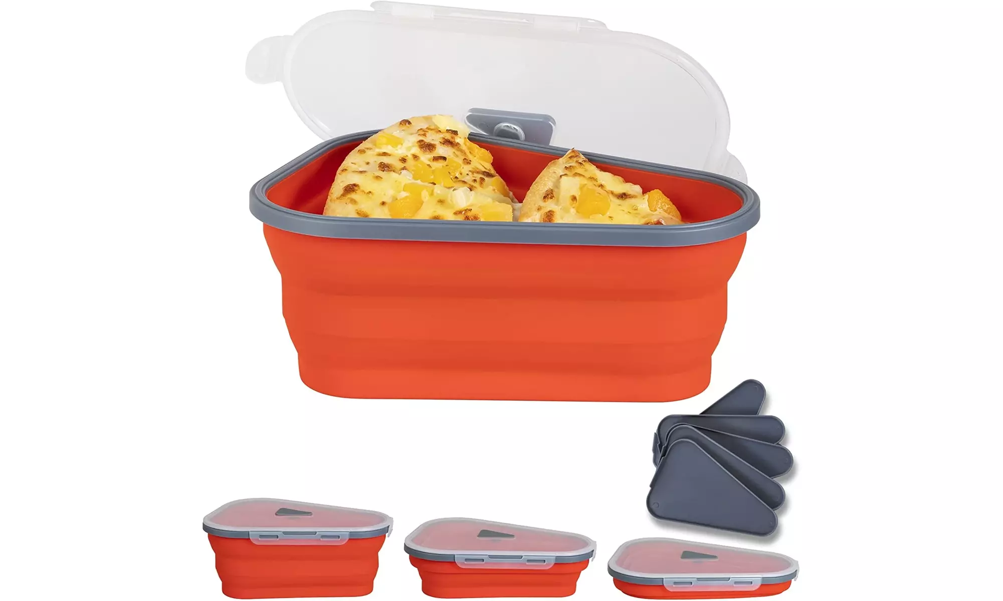 Pizza Slice Storage Container with Lids Extendable Pizza Storage - Primary Image