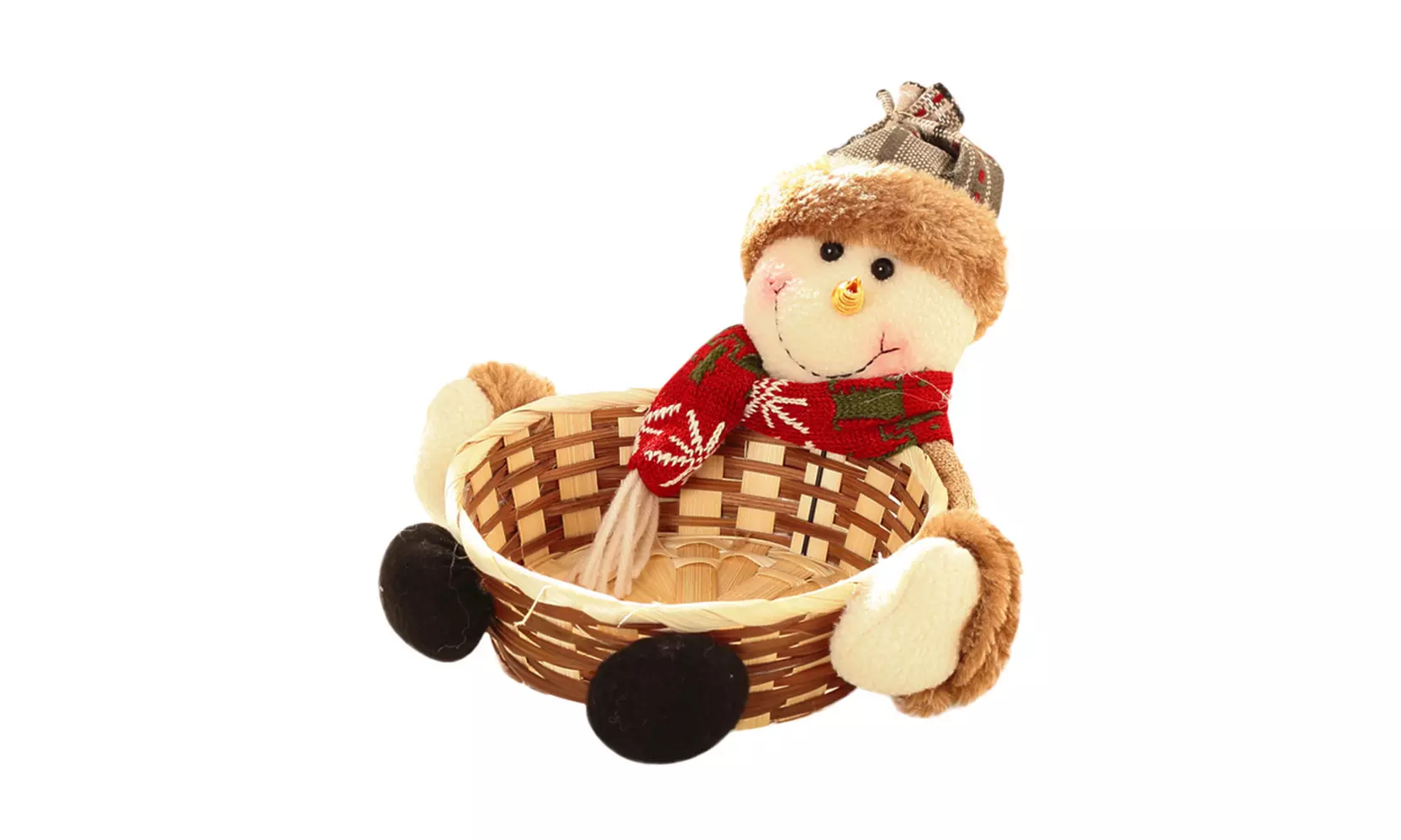 Christmas Candy Storage Basket Decoration Santa Claus Storage Basket Gift - Primary Image