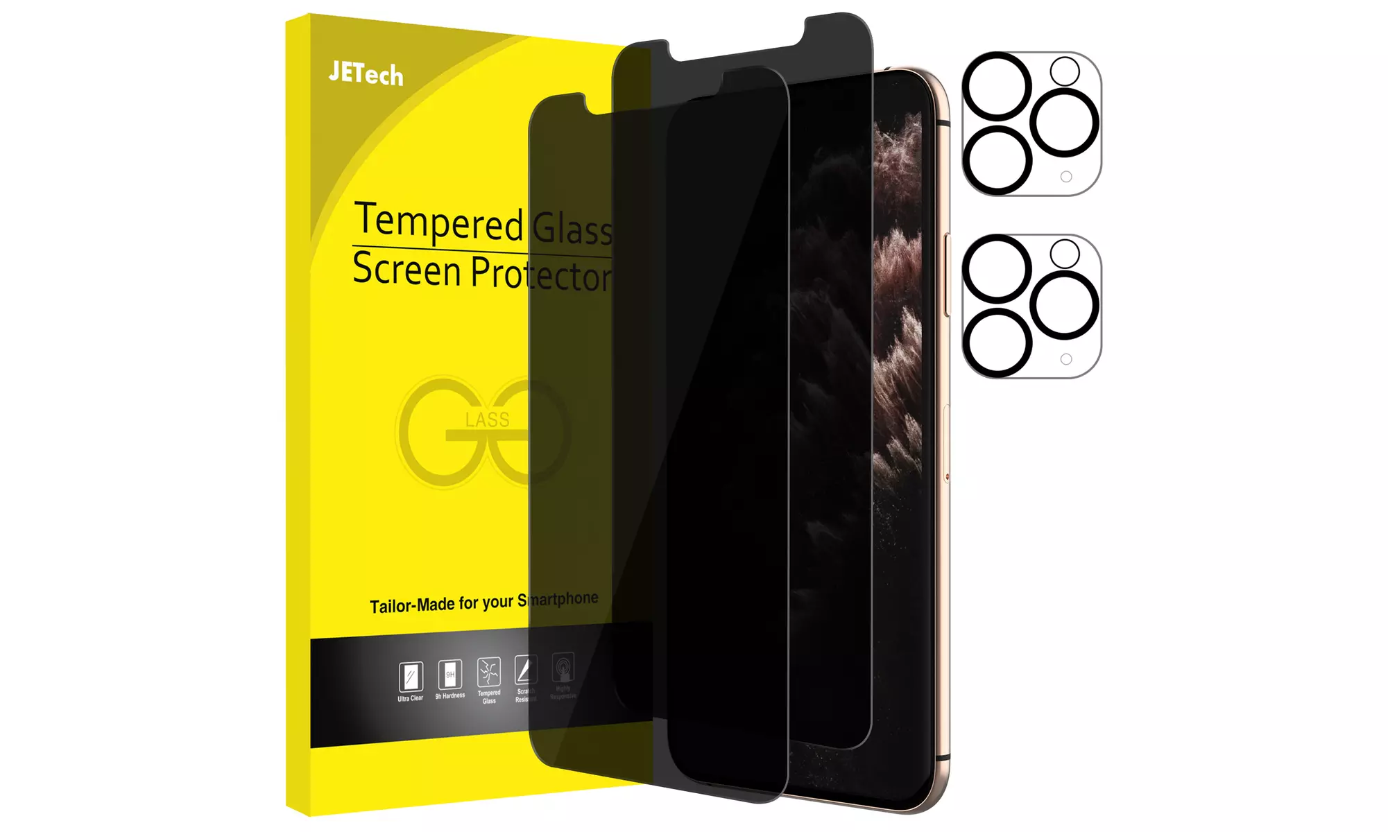 Privacy Screen Protector for iPhone 11/11 Pro/11 Pro Max with Lens Protector