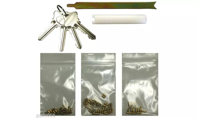 Schlage Rekey Kits 4 keys 8 locks Rekeying Kit 6 Pins Locksmith Key Pin Tools - Primary Image
