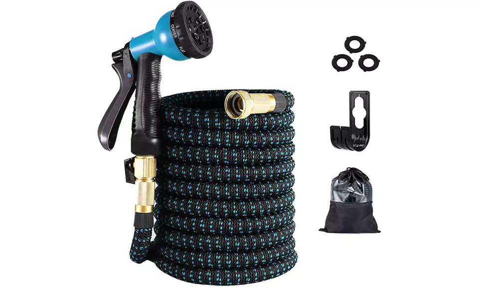 Expandable Garden Watering Hoses with Spray Nozzle (25-100ft)