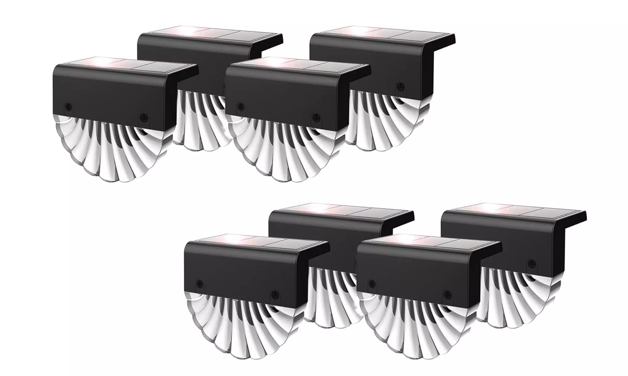 Solar Deck Lights Outdoor Step Fence LED Lights Waterproof for Yard(4-, 8-Pack)