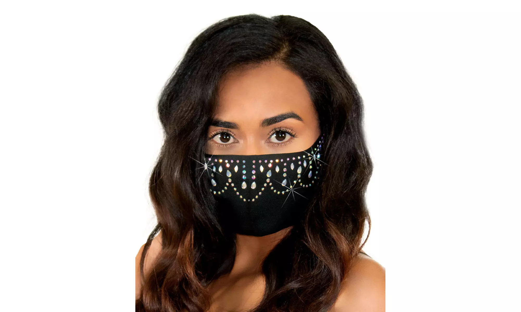 Leg Avenue Rhinestone Fashion Reusable Face Mask - Primary Image