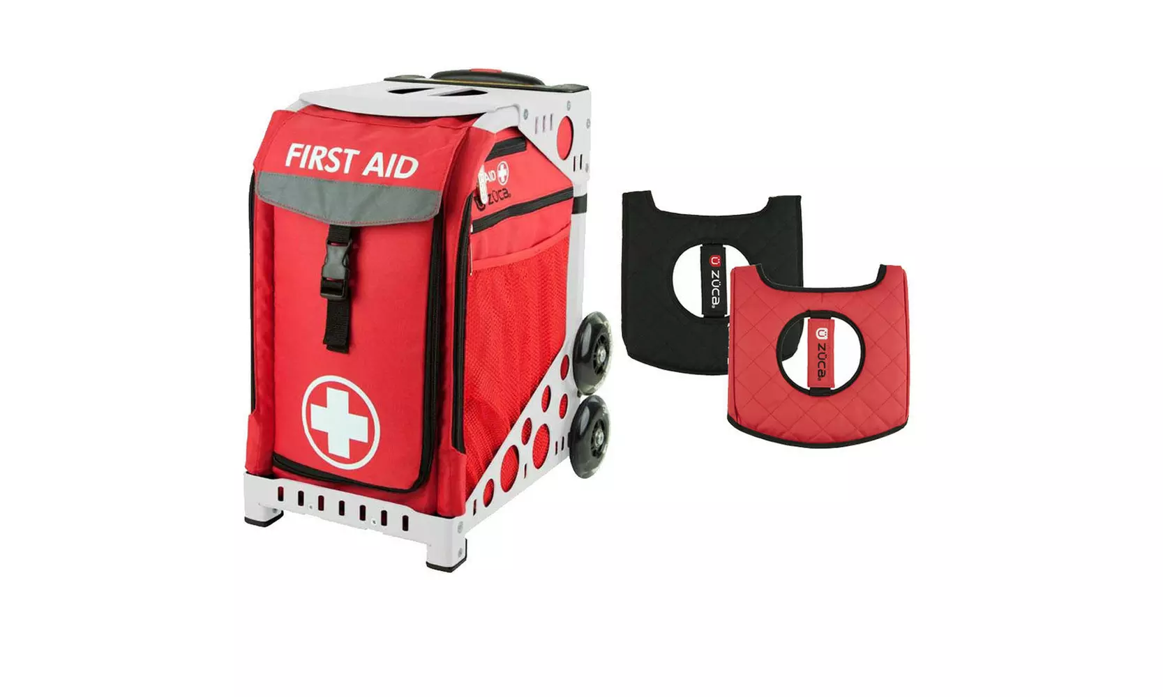 Zuca First Aid Sport Insert Bag and Red Frame, with Gift Seat Cushion - Second Medium
