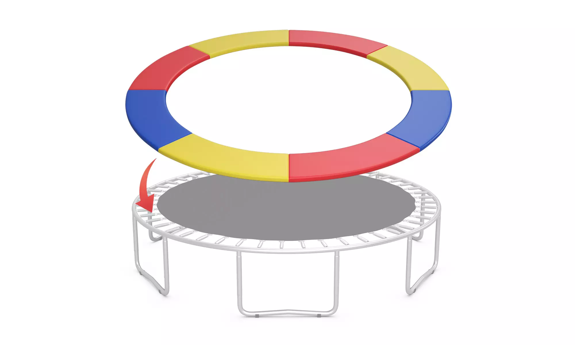 Costway 10FT Trampoline Replacement Safety Pad Bounce Frame Waterproof Spring - Primary Image