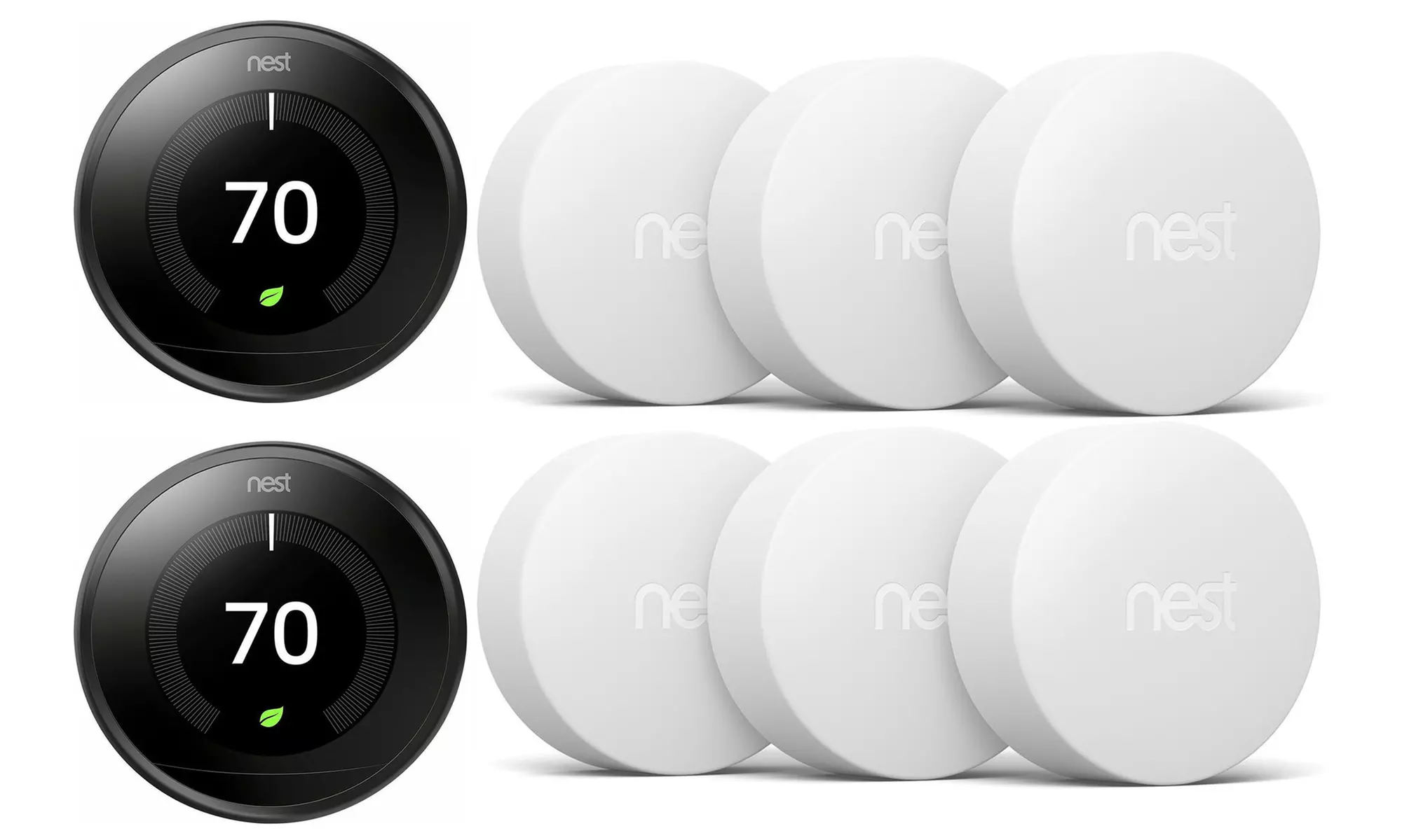 Nest Learning Thermostat 3rd Generation Black With Temperature Sensor Bundle - Second Medium