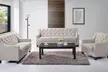 Arcadia Tufted Fabric Living Room Set (3-Piece) - Second Medium