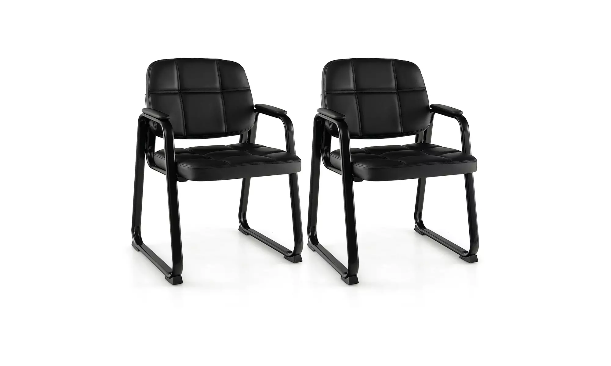 Costway Waiting Room Chair Upholstered with Armrest