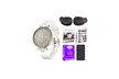 Garmin Lily Sport Smartwatch for Women (Cream Gold Bezel/White Case) Bundle - Second Medium