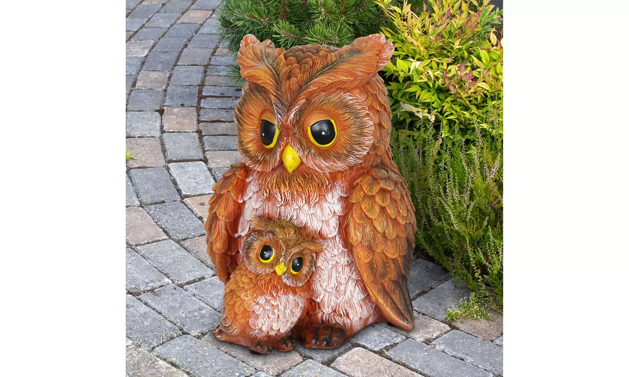 Exhart Owl with Owlet Garden Statue, 8.5 Inch - Primary Image