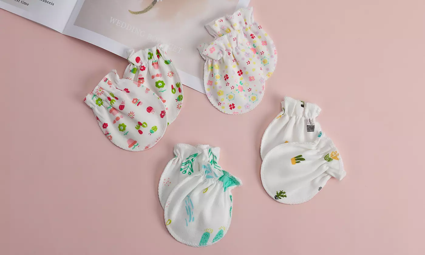 Baby Anti Scratching Soft Cotton Gloves Newborn Protection Face Scratch Mittens