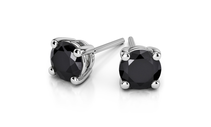 24 carat white gold earrings