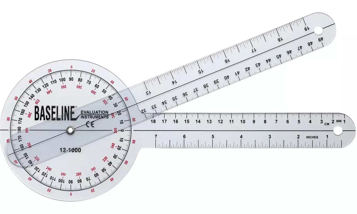 Baseline Plastic Goniometer - 360 Degree Head - Primary Image