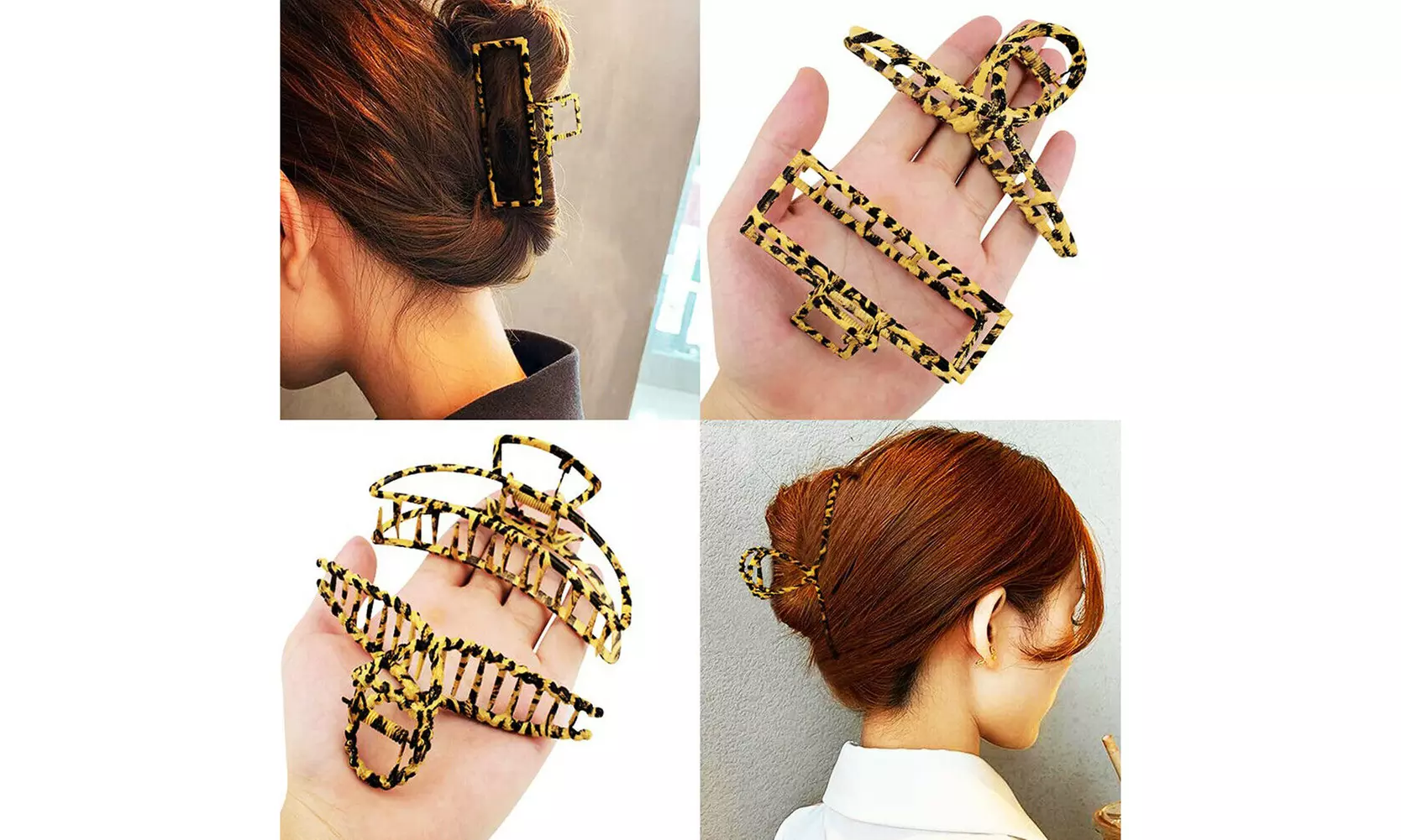 US 5-10 Pack Metal Jumbo Hair Claw Clip Large Strong Hold for Thick Hair Nonslip