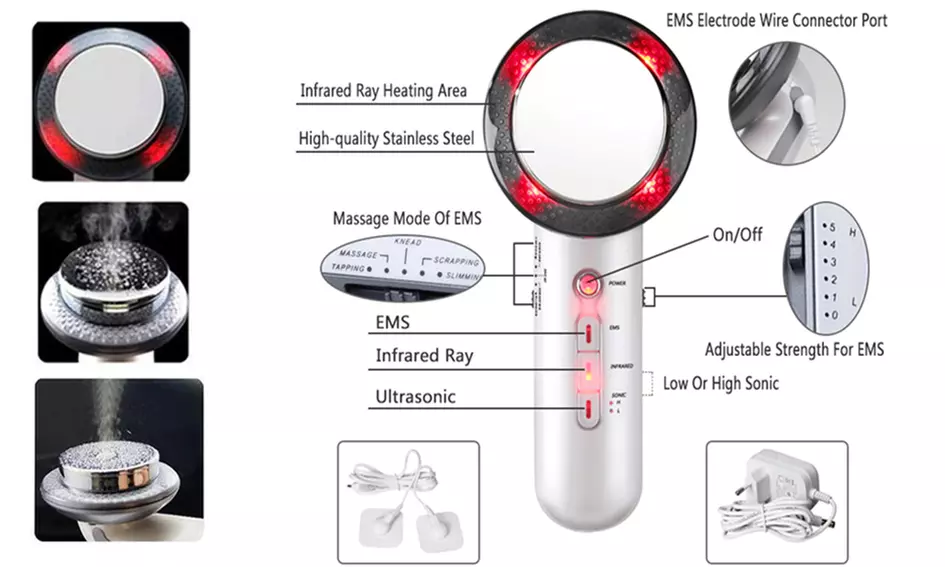 3 in 1 UltraSonique Cavitation Slimming Device W/ Conductive Gel  - Second Medium