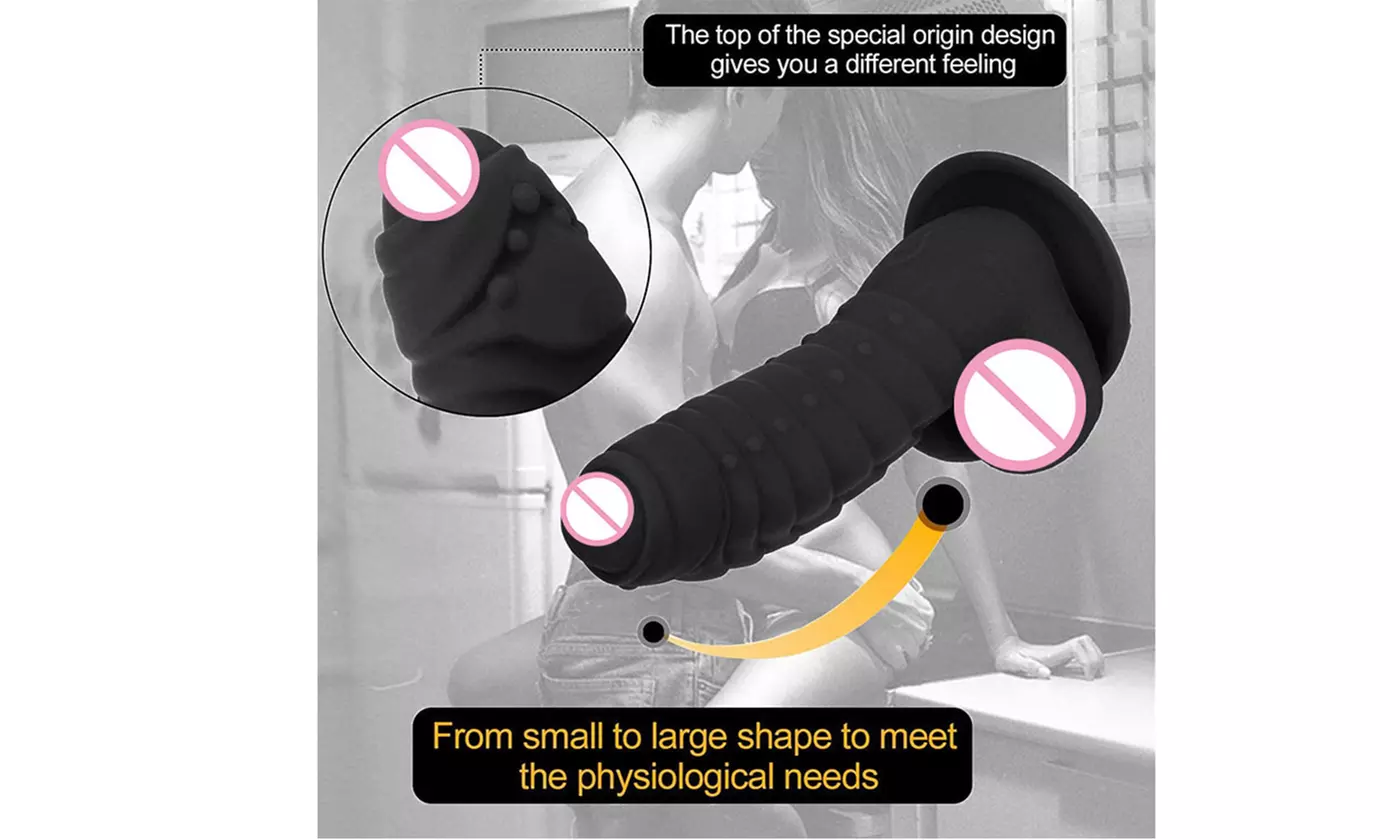 Black Dragon Fantasy Dildo 7 Inches Silicone G-Spot Vibrator