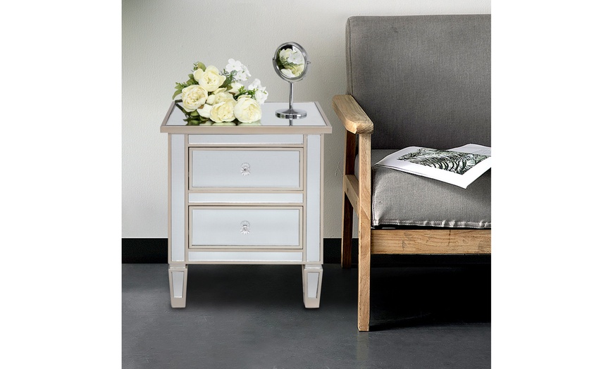 groupon mirrored bedside table