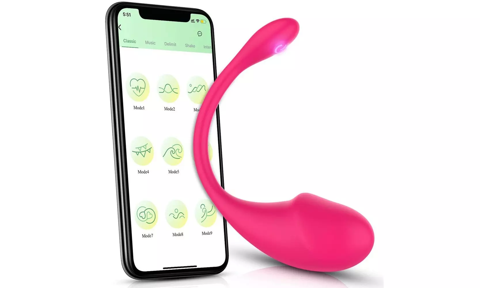  Wireless G-Spot Silicone Vibrator 9-Mode  W/App Control