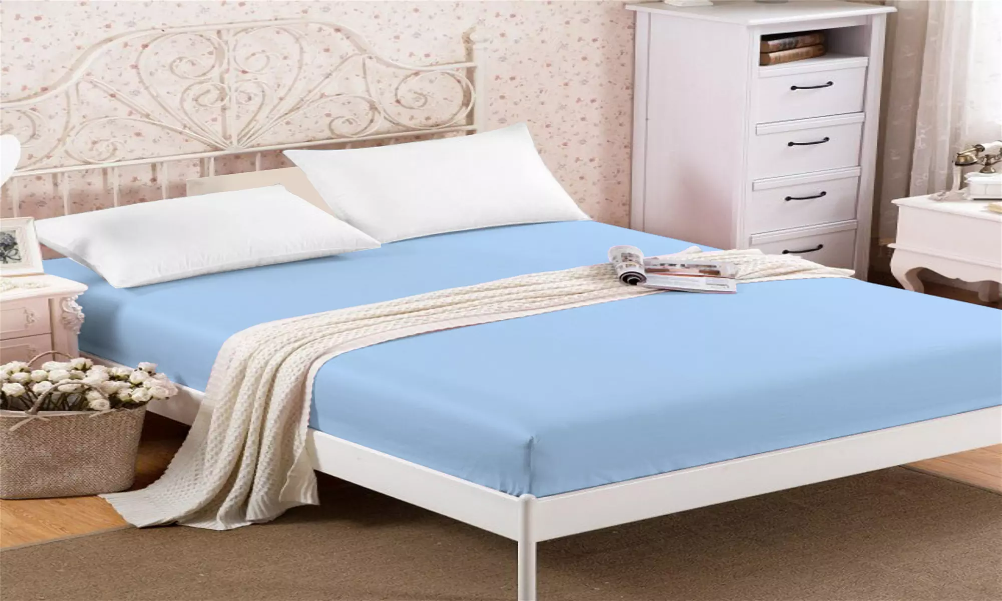 CC&DD-1800 Series Velvety Brushed Microfiber Ultral Soft Fitted Sheet - Second Medium