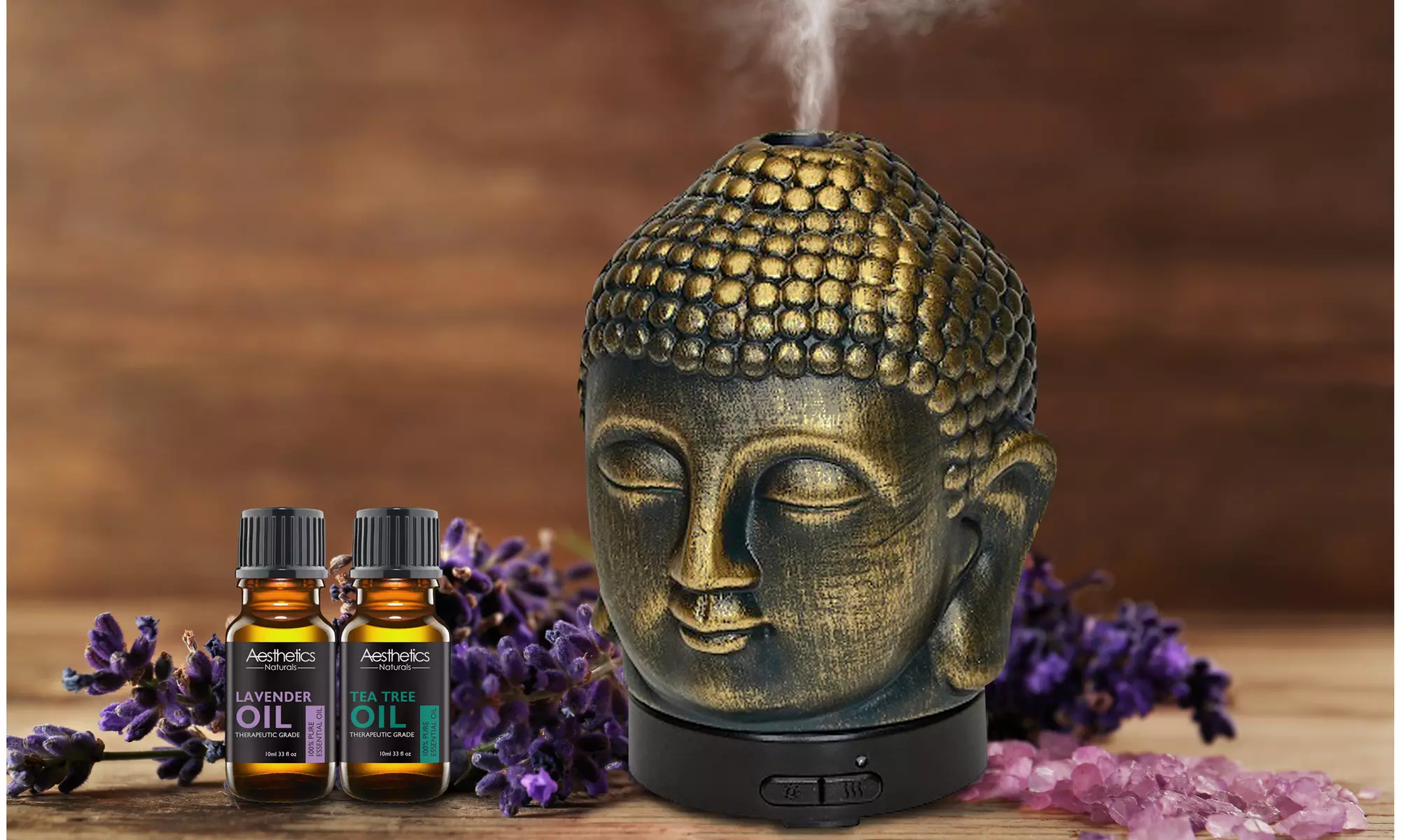  Ultrasonic Cool-Mist Aroma Diffuser with Optional Oils - Primary Image