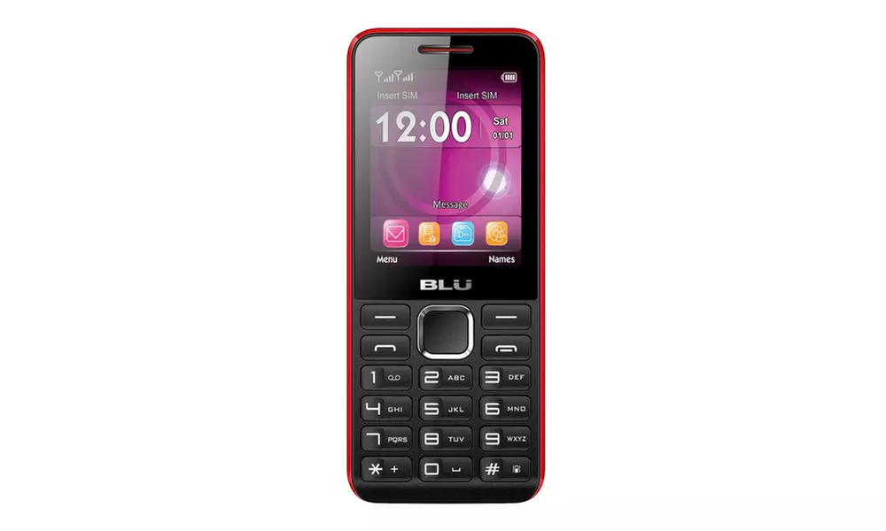 BLU Tank II T193 Unlocked GSM Dual-SIM Cell Phone - Black/Red - Second Medium
