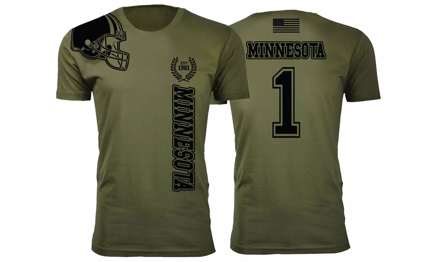 Men's Home of The Brave Football T-Shirts (Extended Sizes Available)