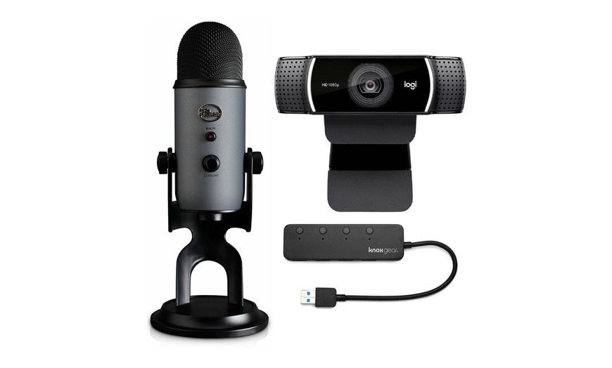 Blue Microphones Yeti Slate Bundle With Logitech C922 Pro Stream Webcam Groupon 9674